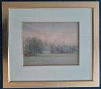 Hengelo landschap schilderij 1961 met luxe lijst, Antiek en Kunst, Ophalen