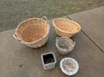 Set van 5x rieten manden., Huis en Inrichting, Ophalen, Gebruikt, Rechthoekig, Riet