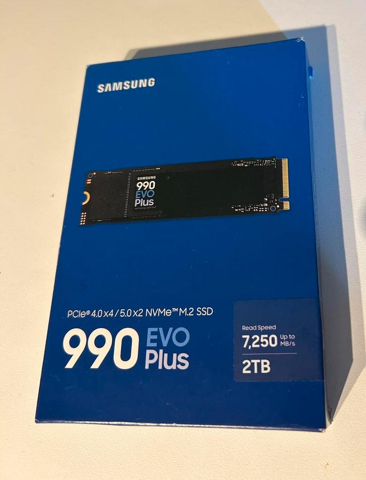 Samsung 990 EVO Plus 2TB NVMe M.2 SSD – 7.250 MB/s, Computers en Software, Harde schijven, Nieuw, Ophalen