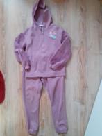 leuke unicorn jogging pak met teddy mouwen maat 134/140, Gebruikt, Meisje, H&M, Ophalen of Verzenden