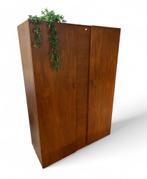 Vintage mahonie kledingkast garderobekast jaren 50 # 9743, Ophalen, Gebruikt, 100 tot 150 cm, X