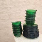 Vintage Arcroc Sierra – 36-delige set in smaragdgroen glas, Gebruikt, Ophalen of Verzenden, Glas, Overige stijlen
