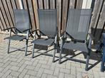 3 x aluminium grijs verstelbare loungestoel € 40 euro, Tuin en Terras, Tuinsets en Loungesets, Ophalen, Gebruikt, Aluminium, 2 zitplaatsen