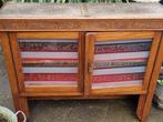 Bovendeel van antieke buffetkast (brocante), Ophalen, 100 tot 150 cm, Glas, 25 tot 50 cm