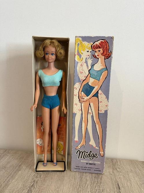 Barbie Midge in originele doos (jaren ’60) (Mattel), Verzamelen, Poppen, Zo goed als nieuw, Pop, Verzenden