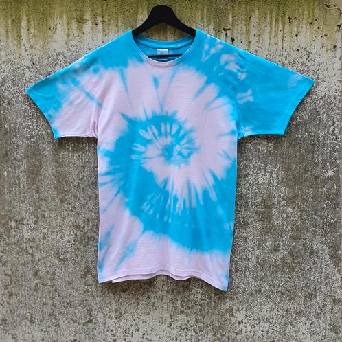 Pastel roze - blauw spiral tie dye tshirt unisex maat L, Kleding | Dames, T-shirts, Nieuw, Maat 42/44 (L), Roze, Korte mouw, Ophalen of Verzenden