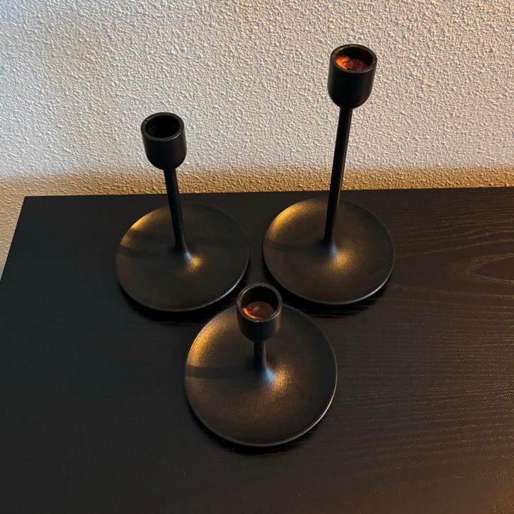 Kandelaar set van 3 - Ikea FULLTALIG, Huis en Inrichting, Woonaccessoires | Kandelaars en Kaarsen, Gebruikt, Kandelaar, Minder dan 25 cm
