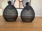 Hanglampen (2x) Figura - Zwart, Ophalen, 50 tot 75 cm, Zo goed als nieuw, Ibiza, Japandi, Hotel-chique