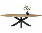 Massief houten eettafel, Ophalen, 100 tot 150 cm, Eikenhout, 200 cm of meer