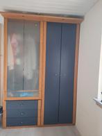 Ikea Pax kasten combinatie - blauw/hout, Ophalen, 250 tot 500 cm, Schuur, Zonder ramen