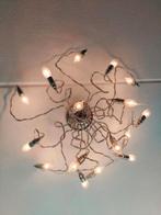 Zilverkleurige Plafondlamp met 16 sierlijke armen, Ophalen of Verzenden, Gebruikt, Metaal, Modern
