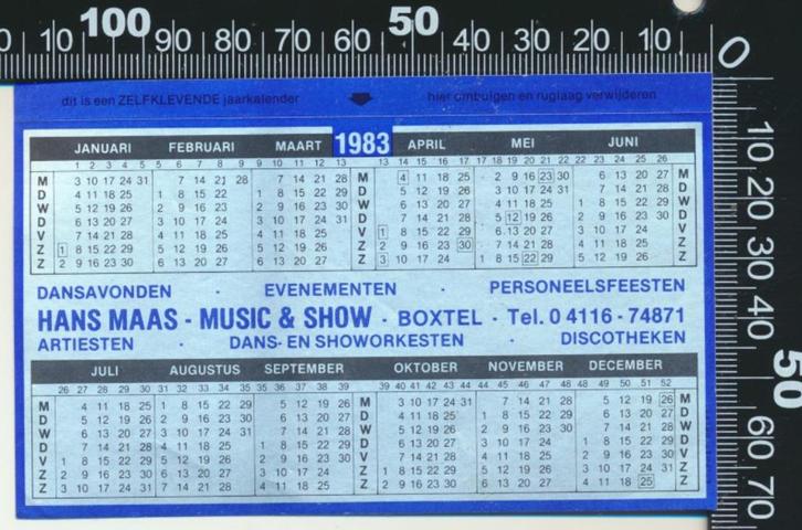 Sticker: Hans Maas Music and Show - Boxtel, Verzamelen, Stickers, Zo goed als nieuw, Bedrijf of Vereniging, Ophalen of Verzenden