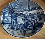 Delfts Blauw Bord Winterlandschap, Antiek en Kunst, Antiek | Wandborden en Tegels, Ophalen of Verzenden