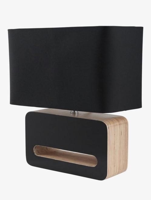 Vintage Scandinavisch design houten lamp van merk Zuiver, Huis en Inrichting, Lampen | Tafellampen, Zo goed als nieuw, Minder dan 50 cm