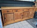 Teakhouten Ladenkast - 240cm, Huis en Inrichting, Kasten | Dressoirs, Ophalen, Gebruikt, Teakhout, Landelijk