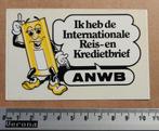 Anwb vintage auto sticker, Ophalen of Verzenden, Zo goed als nieuw, Auto of Motor