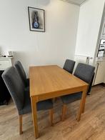 IKEA eettafel uitschuifbaar 120x80x75 cm naar 180x80x75 cm, Huis en Inrichting, Tafels | Eettafels, Eikenhout, Zo goed als nieuw