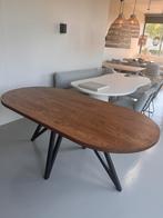 Showroom tafels eiken ovaal- plat ovaal - rechthoek, Ophalen of Verzenden, Zo goed als nieuw, Vijf personen of meer, Ovaal