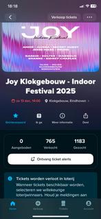 Joy klokgebouw - indoor festival 13 december, Tickets en Kaartjes, Evenementen en Festivals, Eén persoon