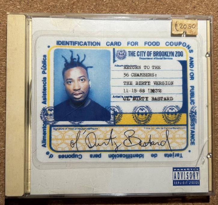 Ol' Dirty Bastard - Return To The 36 Chambers  -Dirty (1995), Cd's en Dvd's, Cd's | Hiphop en Rap, Zo goed als nieuw, 2000 tot heden