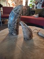 Taxidermie Taxidermy. Scrimshaw replica.POTVIS TANDEN, Antiek en Kunst, Ophalen of Verzenden