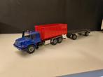 Siku Mercedes -Benz containerwagen met aanhangwagen 1:50, Hobby en Vrije tijd, Modelauto's | 1:50, Ophalen of Verzenden, Gebruikt