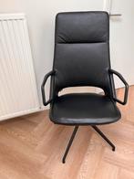 Artifort Zuma High Back Bureaustoel - zwart leer, Ophalen, Zwart, Zo goed als nieuw, Bureaustoel