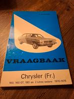 Vraagbaak Chrysler 160 enz, Ophalen of Verzenden