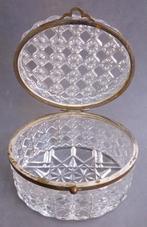 Om 1900 - 1925 Kristal Glazen Koekjes Bonbon Pot Box Doos, Antiek en Kunst, Ophalen of Verzenden