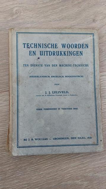 Technische woorden en uitdrukkingen (Leliveld 1920)