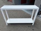 Sidetable massief hout wit, Huis en Inrichting, Ophalen, 100 tot 150 cm, Zo goed als nieuw, 25 tot 50 cm
