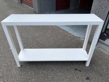 Sidetable massief hout wit beschikbaar voor biedingen
