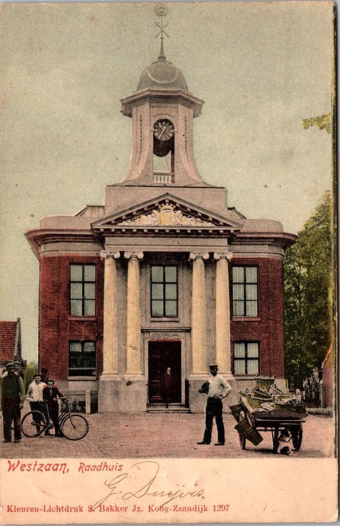 Westzaan - Raadhuis, Verzenden, Voor 1920, Gelopen, Noord-Holland