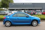Peugeot 206 CC 2.0-16V QUICKSILVER/CLIMA AIRCO/LM-VELGEN/LED, Auto's, 136 pk, Gebruikt, Zwart, 4 cilinders