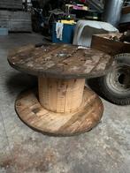 Houten Kabelhaspel Tafel, Tuin en Terras, Tuintafels, Ophalen, Gebruikt, Rond, Hout