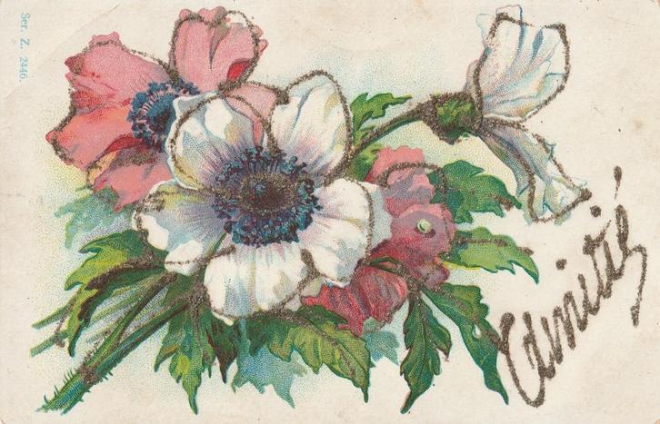 ZILVERSTROOISEL BLOEM UIT 1904 ZEER MOOIE OUDE KAART KH996, Verzamelen, Ansichtkaarten | Themakaarten, Ongelopen, Voor 1920, Overige thema's