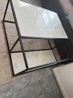 Marmer salontafel, Ophalen, 100 tot 150 cm, Zo goed als nieuw, 25 tot 50 cm