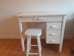 Brocante wit bureau, Huis en Inrichting, Bureaus, Ophalen, Gebruikt