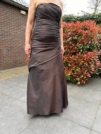 Avondjurk, strapless, Kleding | Dames, Maat 38/40 (M), Galajurk, Bruin, Ophalen of Verzenden