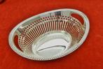 Keltum ovaal Bonbon mandje Ajour + Parelrand verzilverd 13cm, Antiek en Kunst, Ophalen of Verzenden