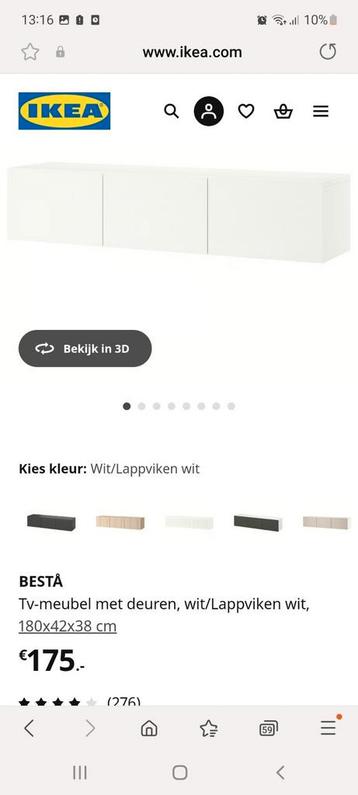 Besta tvmeubel WIT