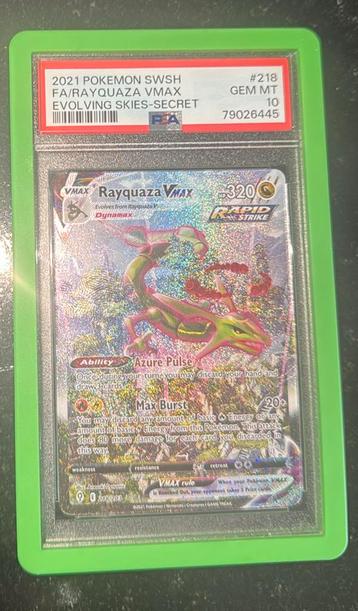 Rayquaza vmax psa 10 evolving skies beschikbaar voor biedingen