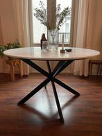 Ronde tafel / Marmeren tafel, Huis en Inrichting, Ophalen, Gebruikt, Rond, Vier personen