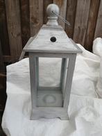 Grijze Houten Kandelaar, Huis en Inrichting, Woonaccessoires | Kandelaars en Kaarsen, Ophalen of Verzenden, Zo goed als nieuw