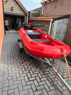 Polyester Boot inclusief trailer (zonder motor), Watersport en Boten, Motorboten en Motorjachten, Ophalen, Gebruikt, Minder dan 10 pk