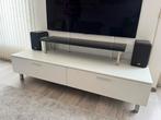 Wit tv meubel van Piet Klerkx met lades en zwarte bovenkast, Ophalen, 150 tot 200 cm, Zo goed als nieuw, Minder dan 100 cm