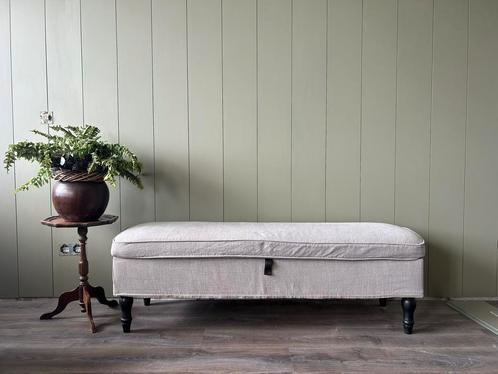 Ikea hocker/poef/opbergbankje + extra hoes, Huis en Inrichting, Banken | Voetenbanken en Poefen, Gebruikt, Minder dan 50 cm, 100 tot 125 cm