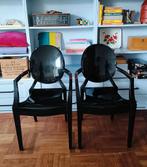 Zwarte Kartell stoelen Louis Ghost (2x), Huis en Inrichting, Ophalen, Kunststof, Twee, Zwart