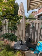 Parasol zweefparasol met voet en hoes 330x240cm, Ophalen, Gebruikt, Zweefparasol, Verstelbaar