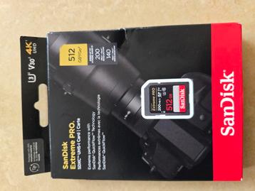 SanDisk Extreme Pro 512GB SDXC UHS-I  beschikbaar voor biedingen
